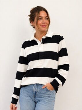 J. Crew Boyfriend Jersey Rugby shirt in stripe